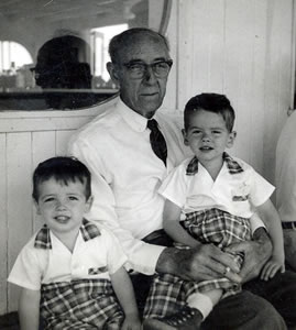 Bert Leddy and grandkids Mark and Daivd